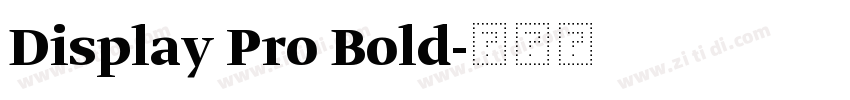 Display Pro Bold字体转换